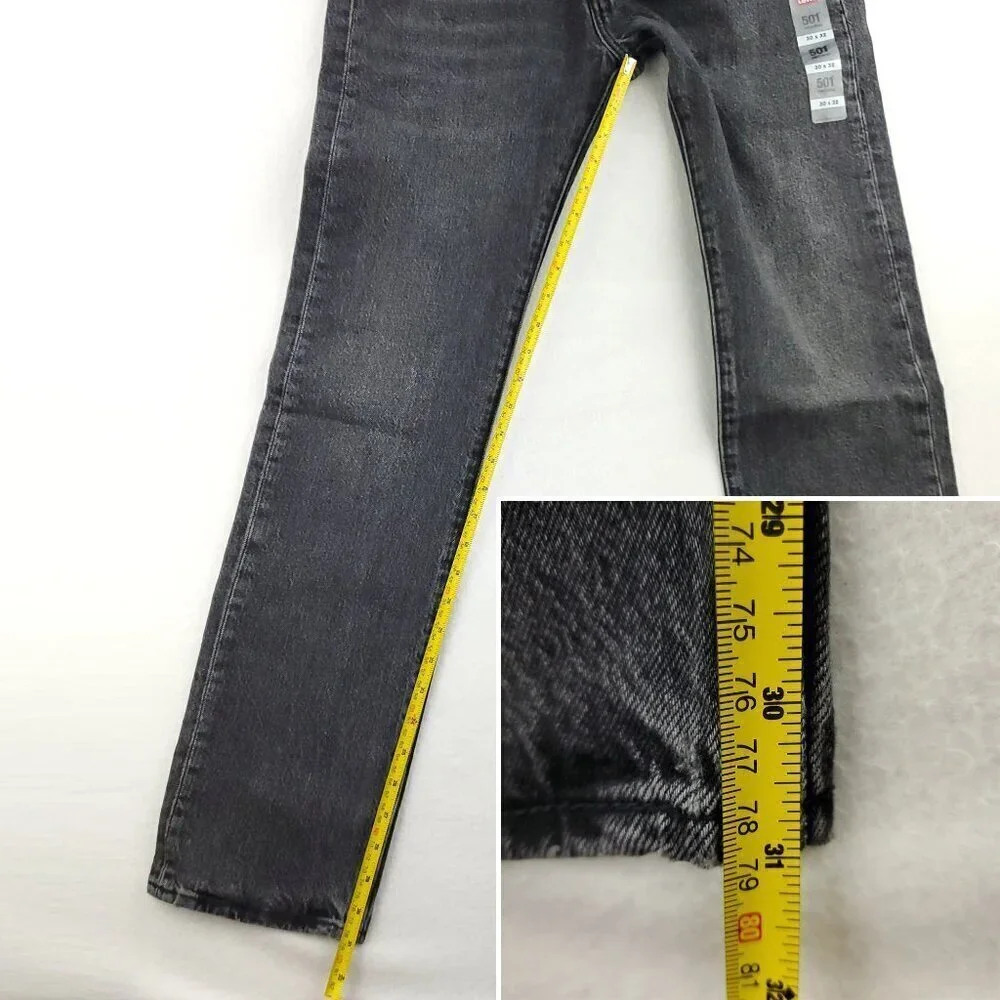 Levi's 501 Original Jeans Button Fly Black Wash Men's 